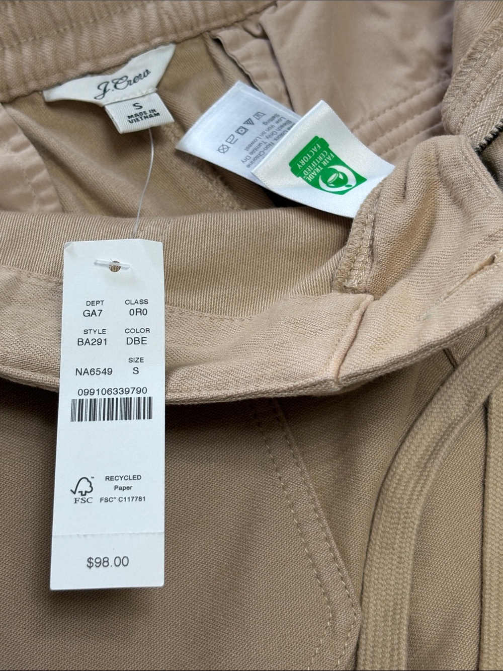 NWT J. Crew Khaki Pants - Picture 3 of 6